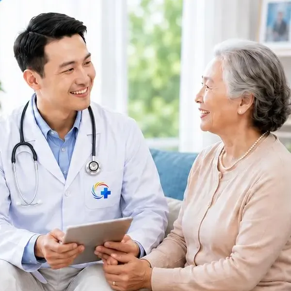 Bác sĩ Doctor Happy thăm khám cho người bệnh tại nhà