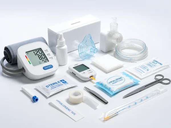 Doctor Happy healthcare worker – catheter and feeding tubes