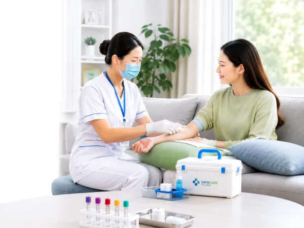 Doctor Happy healthcare worker – lab sample collection